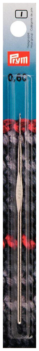 Prym Häkelnadel ohne Griff, silber 0.60 mm, Karte 1 Stk, Aluminium