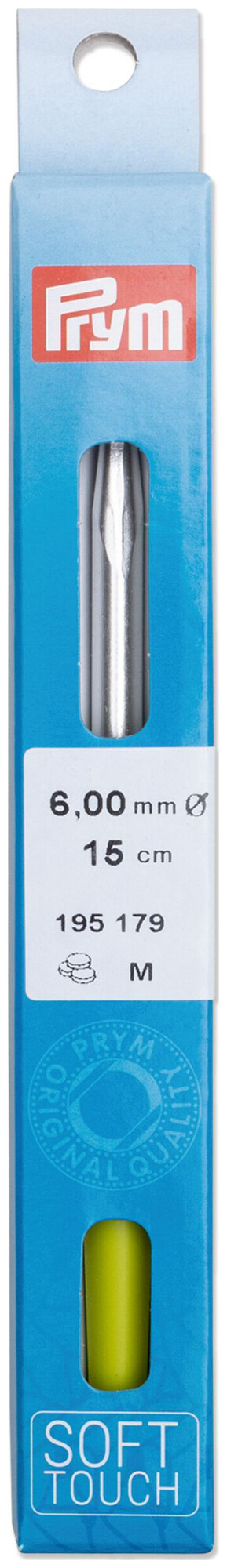 Prym Häkelnadel Softgriff, color 6.00 mm, 14 cm, Karte, Aluminium