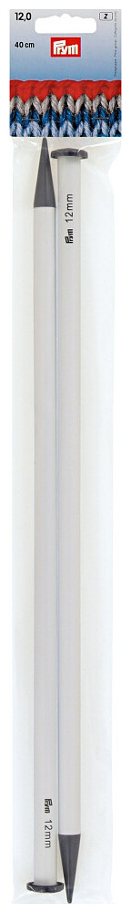 Prym Jackenstricknadeln, grau 12.00 mm, 40 cm, Karte 2 Stk., Kunststoff