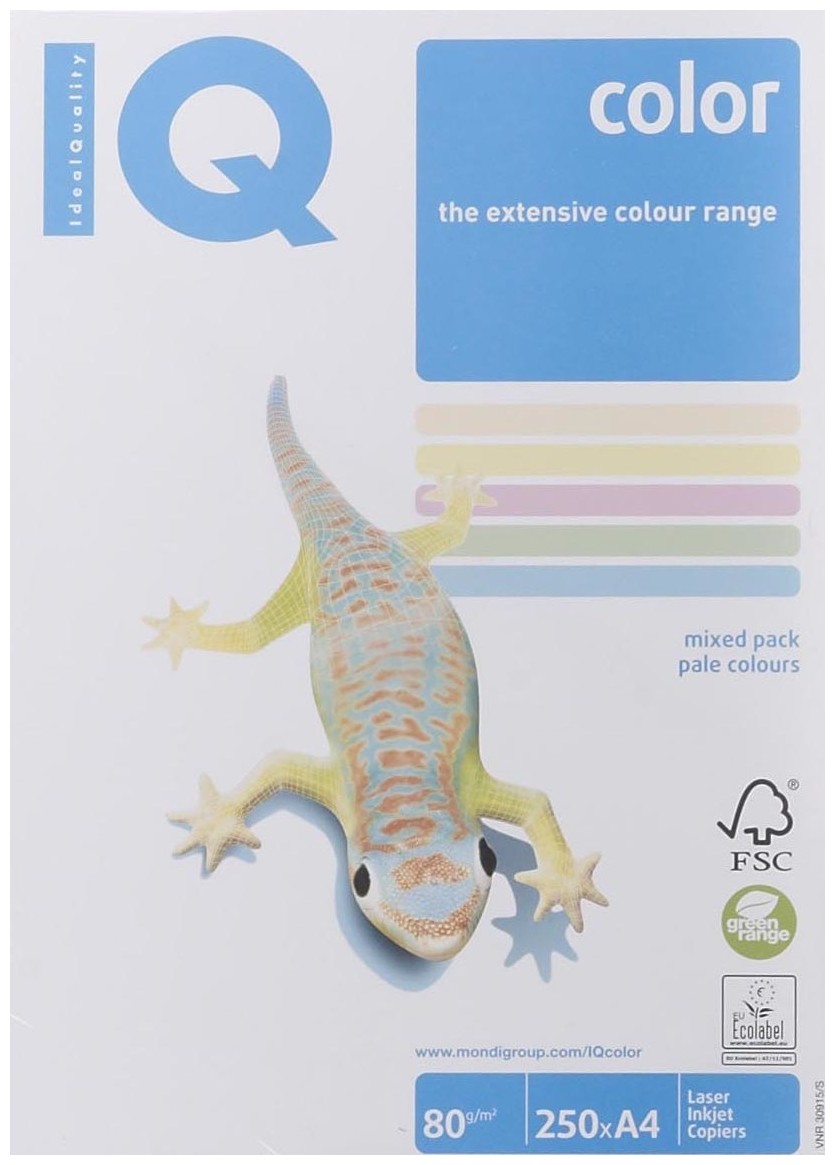 IQ Kopierpapier FSC pastell A4 80g 100 Blatt IQ Kopierpapier FSC pastell A4 80g 100 Blatt