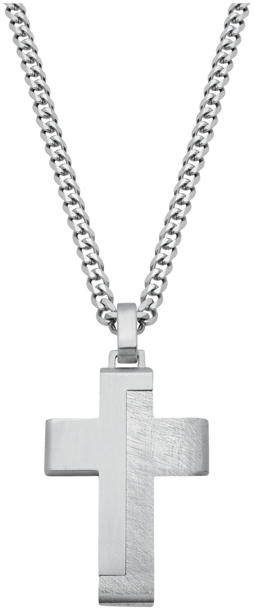 s.Oliver Chaîne avec pendentif en acier inoxydable Argent 250 x 500 mm