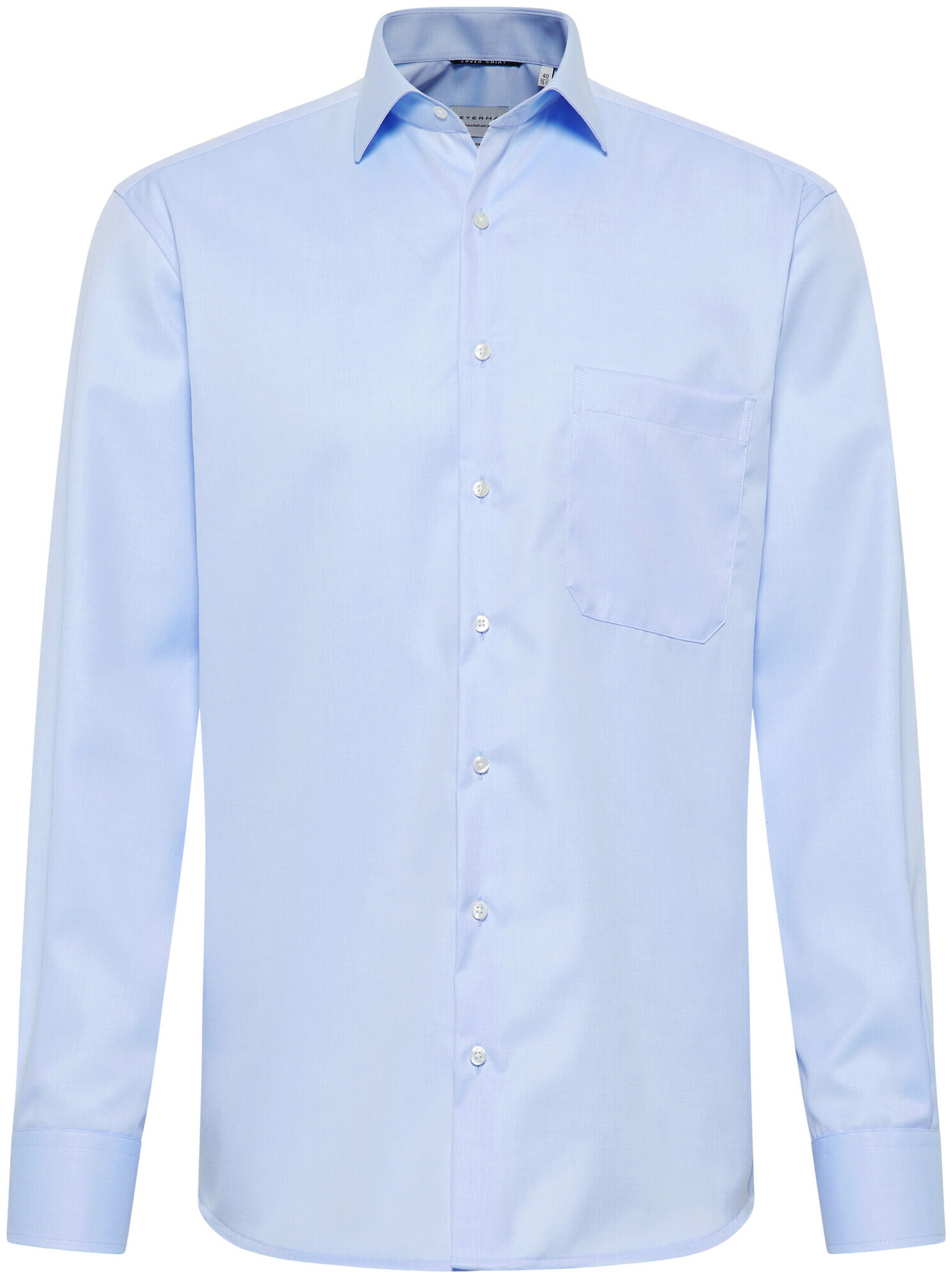 Eterna Comfort FIT Chemise Cover en twill à manches longues bleue 40