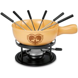 Käsefondue-Set Herz mit Hirsch 9-teilig | Käse Fondue Sets | Käse ...
