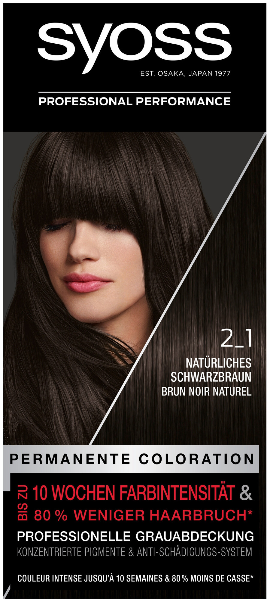 Syoss Permanente Coloration 2_1 Natürliches Schwarzbraun 115 ml