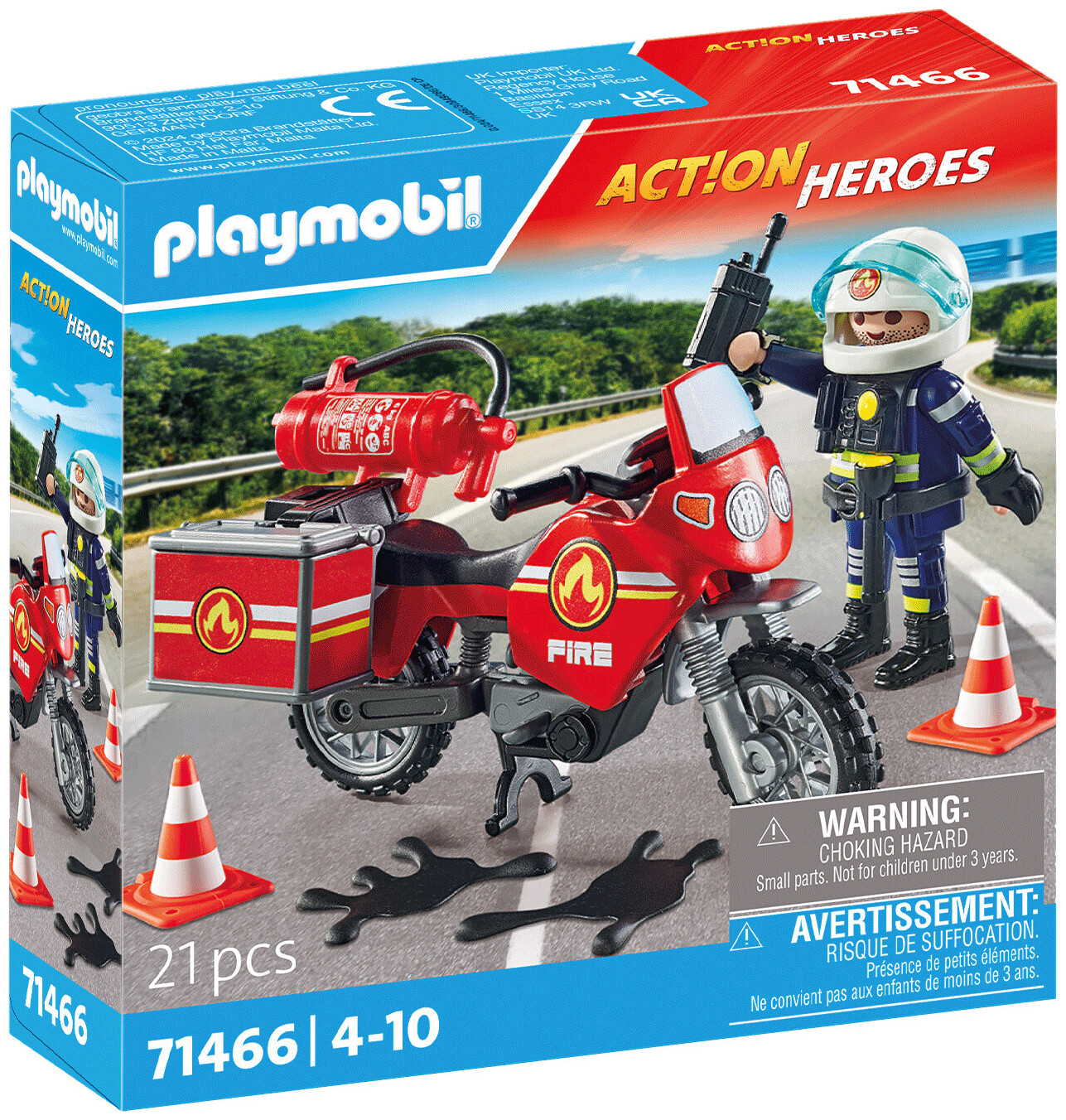 Playmobil® Action Heroes 71466 Feuerwehrmotorrad am Unfallort 4+ Jahre