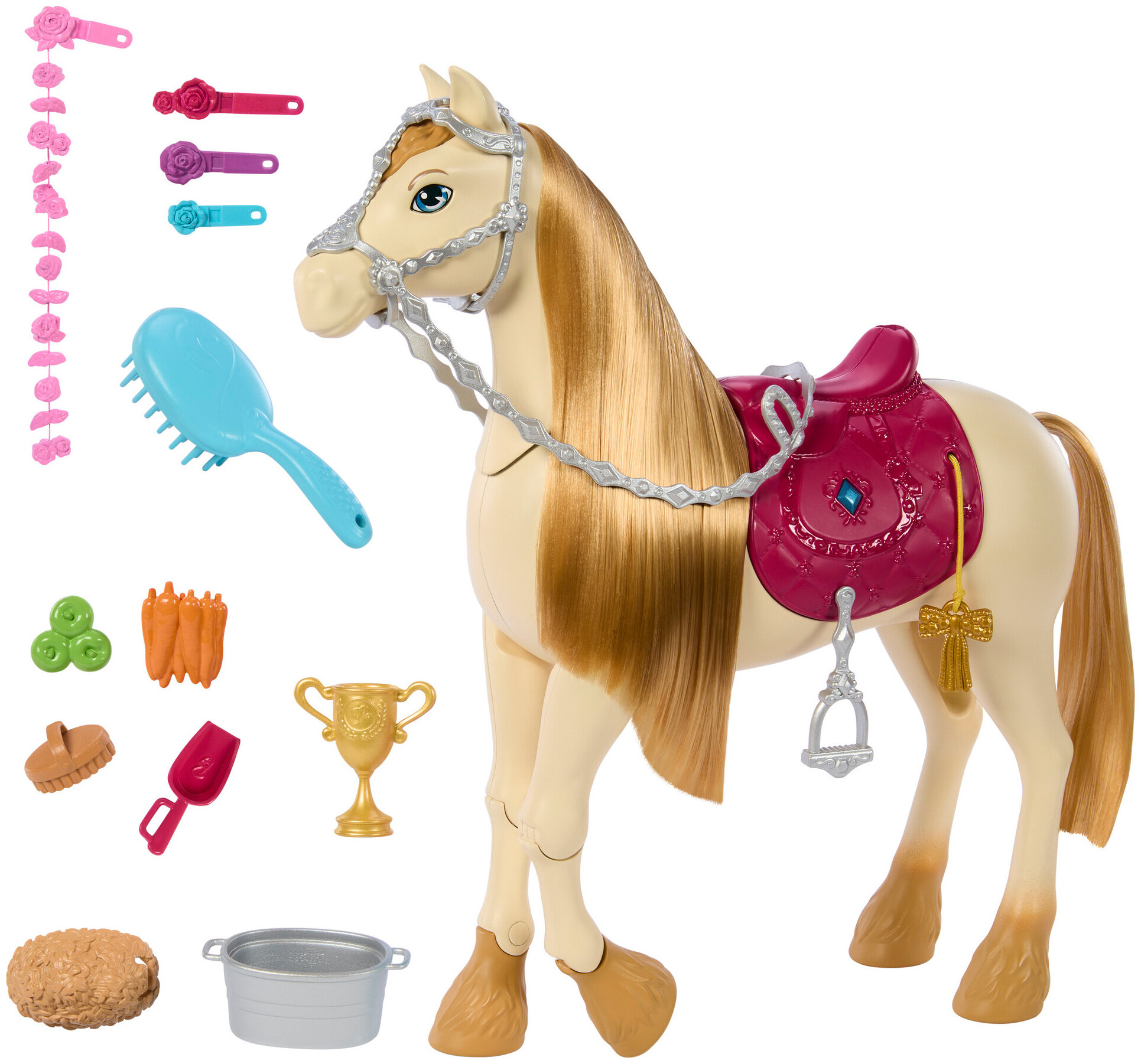 Jouet Barbie Les Mystères de Barbie: Barbie et son cheval à fonctions