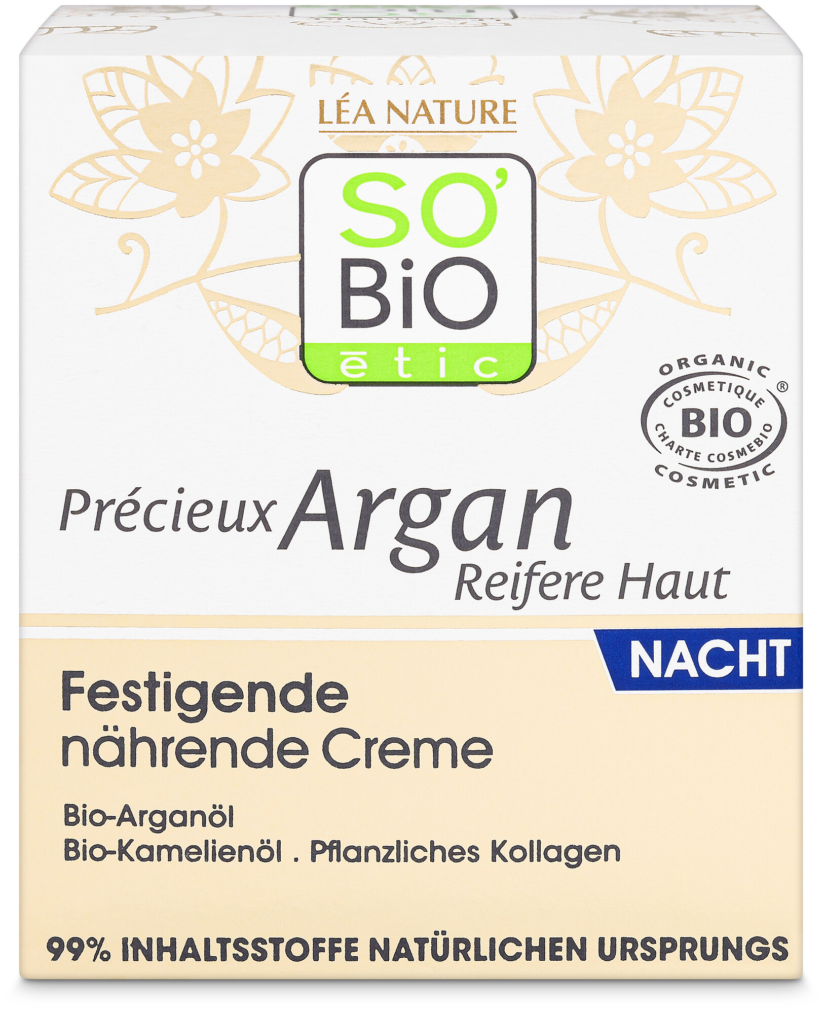 LEA NATURE SO’BIO ETIC SO BiO étic Précieux Argan peaux mâtures Crème nutritive redensifiante nuit Huile d