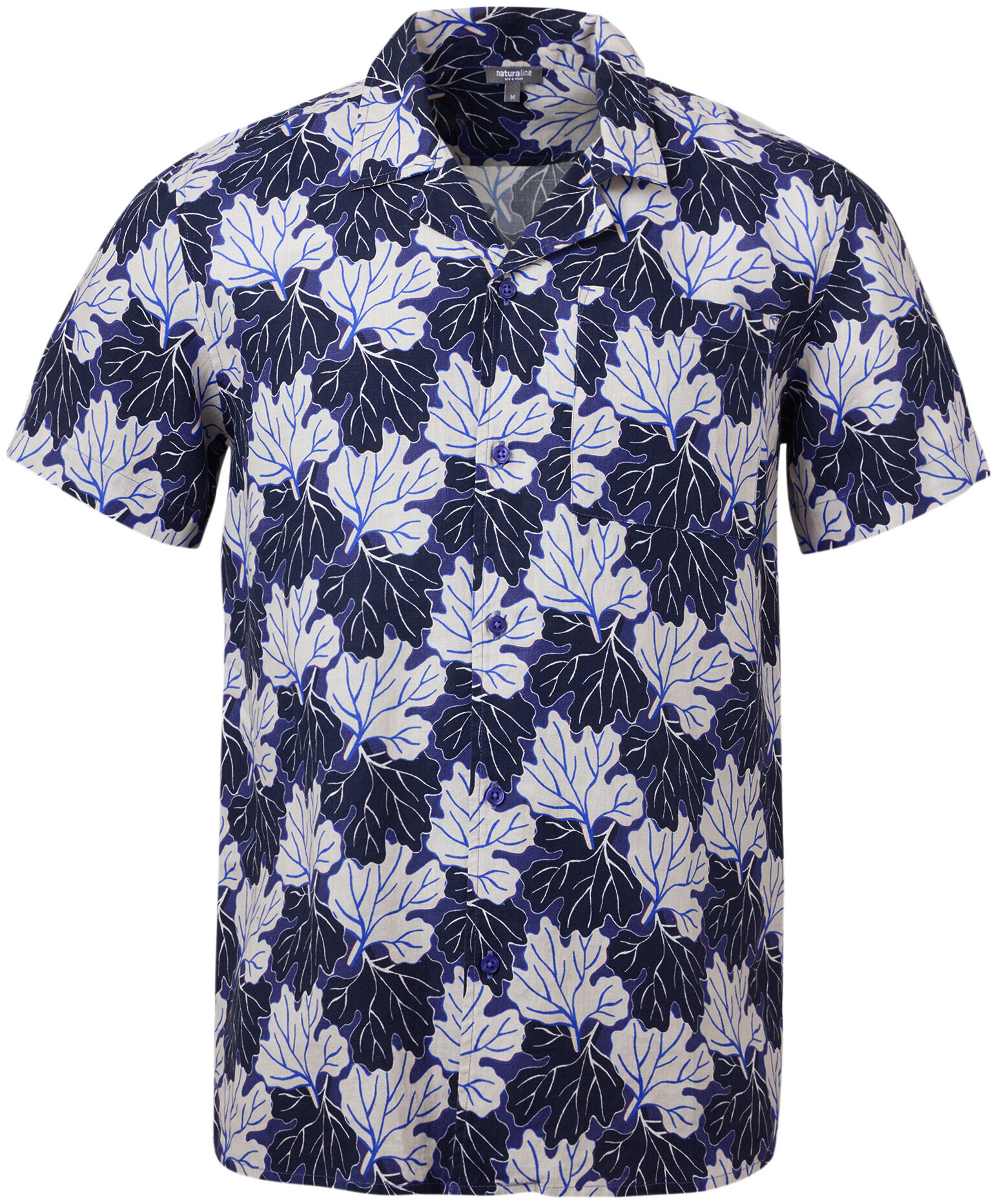 Naturaline Textil Chemise en lin homme Naturaline, bleu foncé S