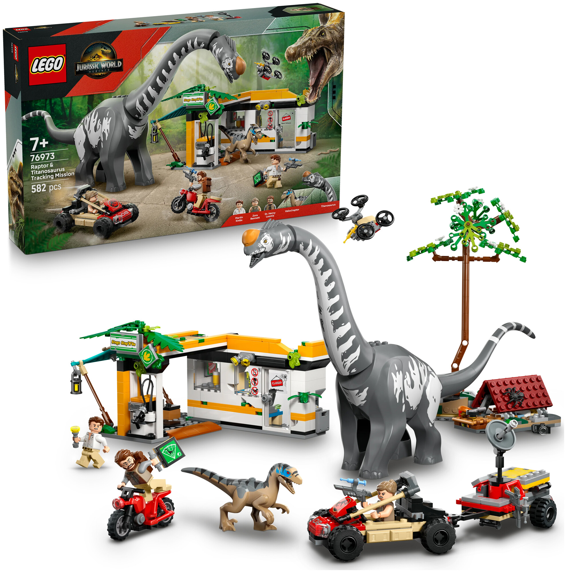 Lego Jurassic World Lego® Jurassic World™ 76973 Raptor & Titanosaurus: Große Fährtensuche 7+ Jahre