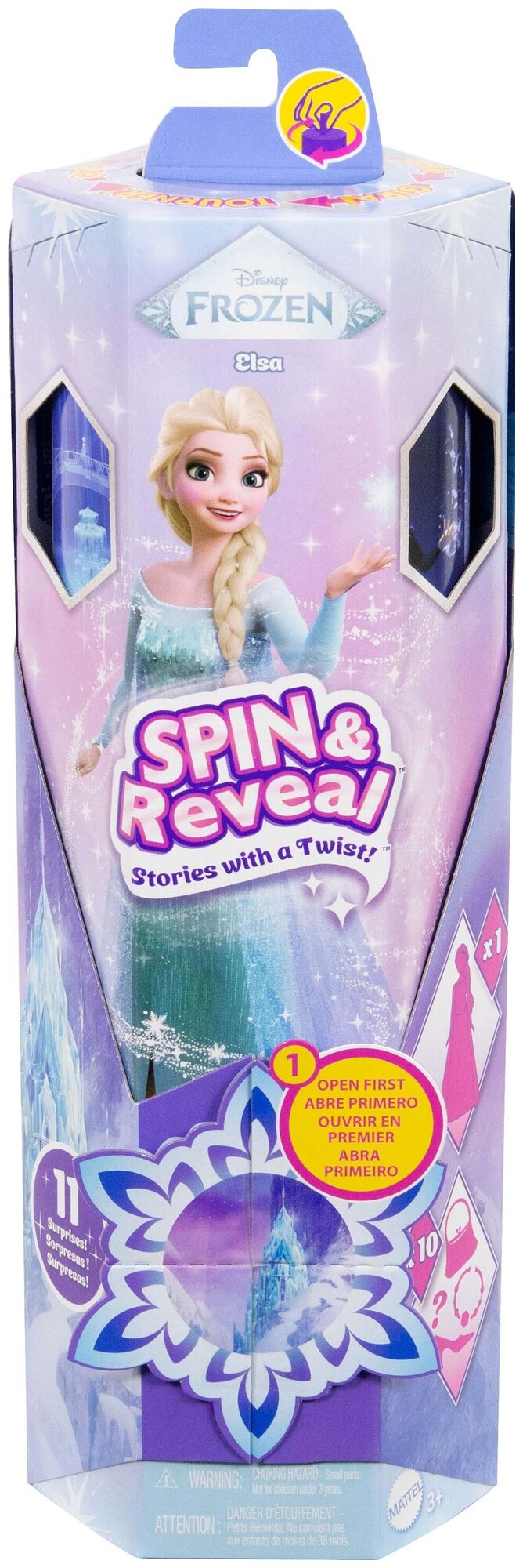 Disney Princess Disney – Poupée Surprise Elsa Spin & Reveal La Reine des Neiges