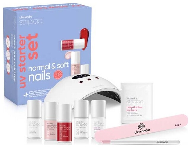 Alessandro Striplac UV Starter Set Normal & Soft Nails | 2 Colours