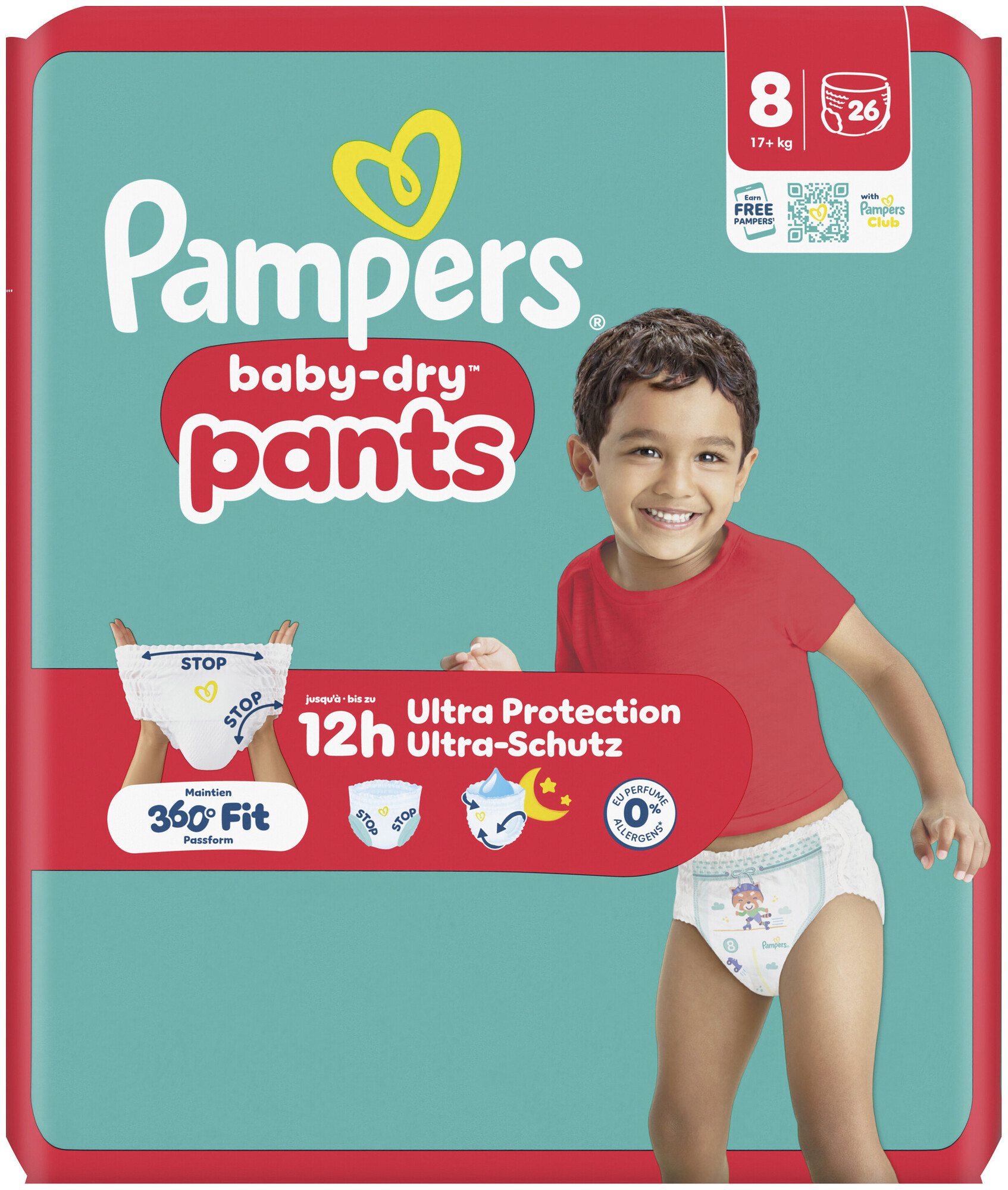 Pampers Baby Dry Pants Windeln Gr.8 Extra Large 17+kg 26 Stück