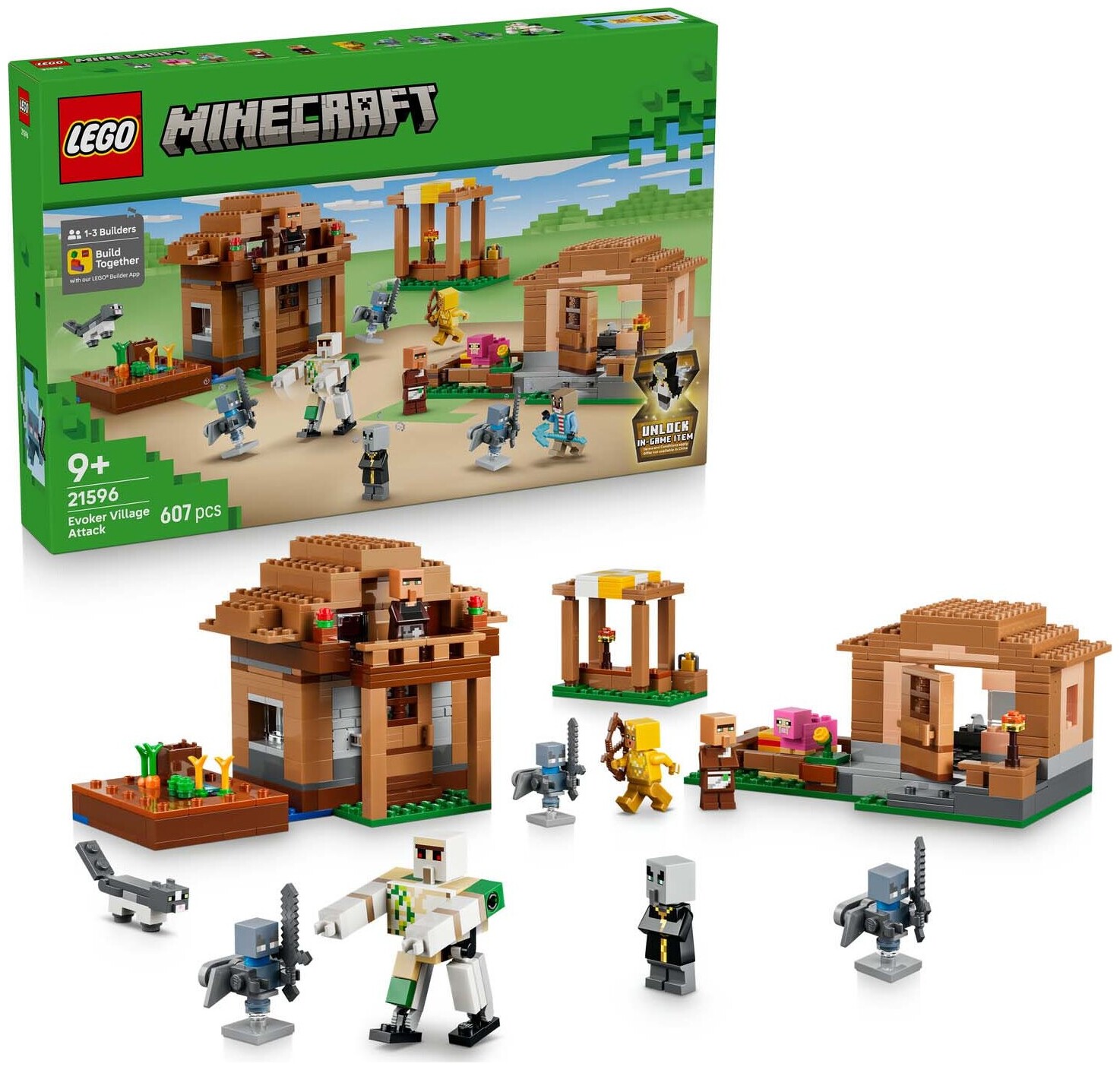 Lego Minecraft Lego® Minecraft® 21596 Angriff des Magiers auf das Dorf 9+ Jahre