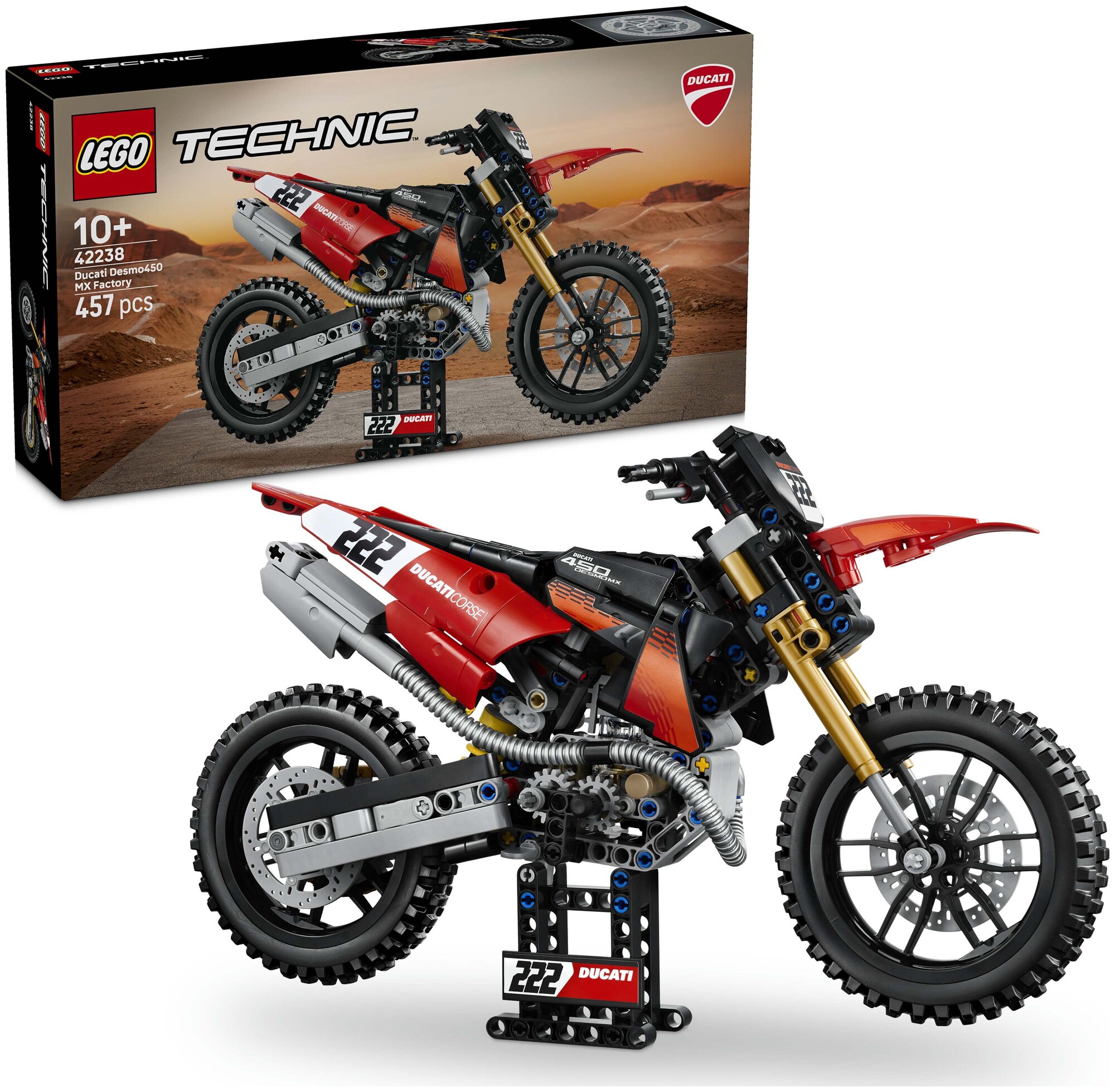 Lego Technic Lego® Technic 42238 Ducati Desmo450 MX Factory Motorrad 10+ Jahre